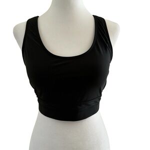 Dokotoo Women’s Scoop Neck Racerback Swimsuit Top Black Size L NWT